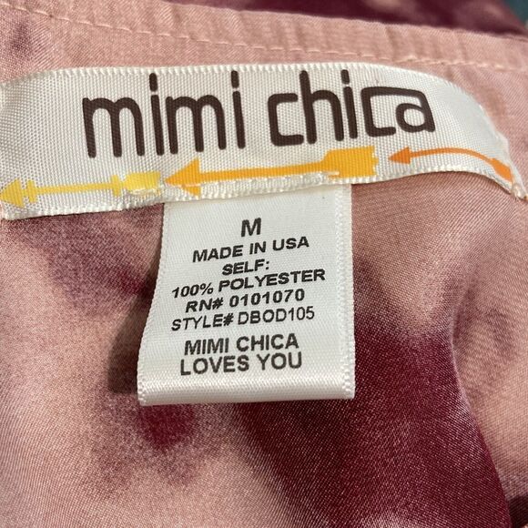 Mimi Chica Pink Tie Dye Ruffle Neck Mini - Picture 14 of 14